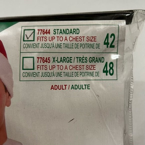 Simply Santa Suited Jacket & Hat Adult Costume One Size fits most up to Size 42 - Picture 3 of 11